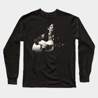 Townes Van Zandt - Black Art Long Sleeve T-Shirt